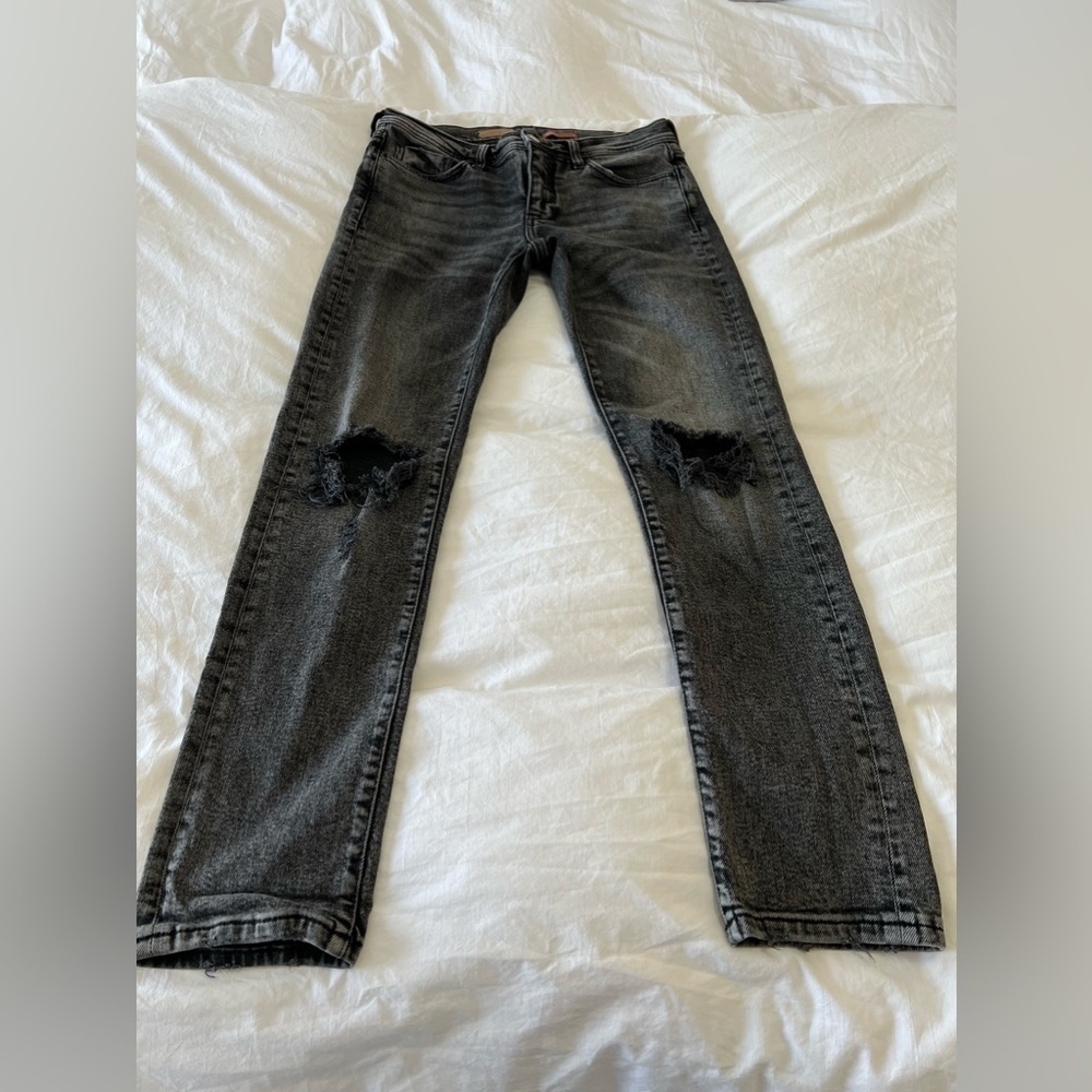 Anthropologie | Pilcro The Slim Boyfriend Jeans 27 Distressed Black